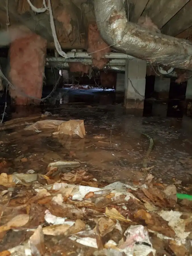 Crawl space flood assessment for Commercial Water Damage Restoration in Santa Maria